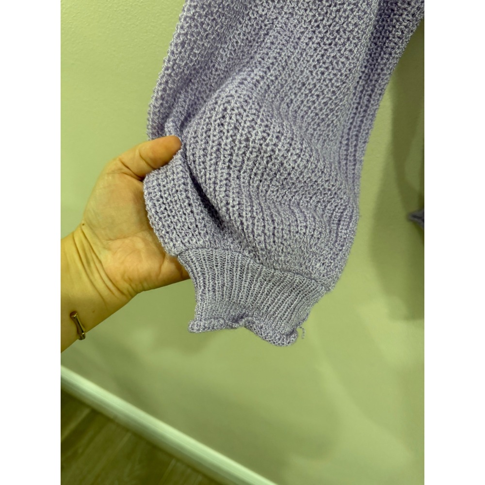 POL Purple V-Neck Knit Sweater Oversized Long Sleeve Womens Small - Picture 7 of 7